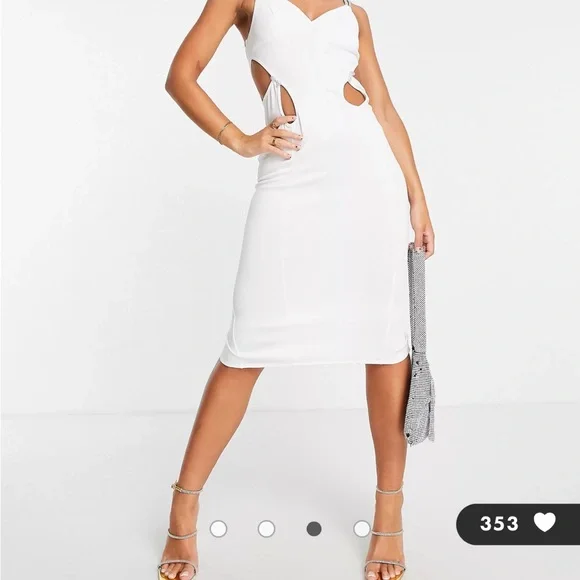 ASOS white midi dress